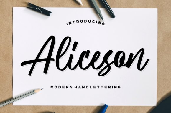 Aliceson: A Script Handwritten Font