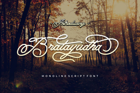 Bratayudha: A Script Handwritten Font for Elegant Branding