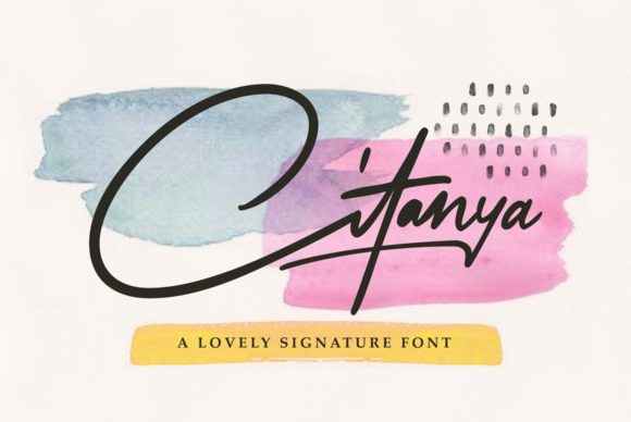 Citanya: A Flowing Script Handwritten Font for Crafters