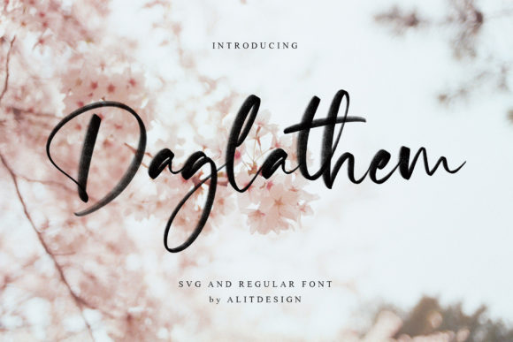 Daglathem: A Brushed Handwritten Font for Elegant Digital Branding