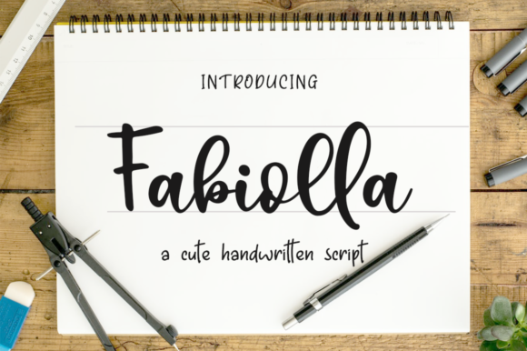 Fabiolla Script Handwritten Font for Elegant Craft Design
