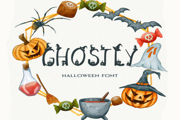 Ghostly: A Playful Script Handwritten Font for Halloween Crafts