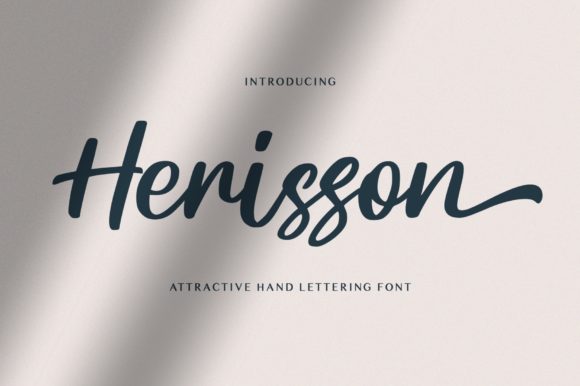 Herisson Font: A Flowing Handwritten Typeface for Elegant Branding