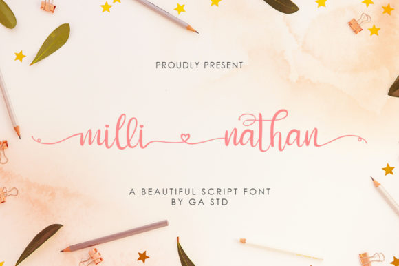 Milli Nathan Script Handwritten Font for Crafters
