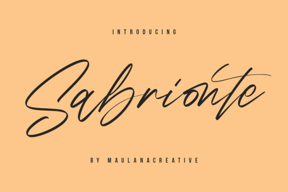 Sabrionte Handwritten Font for Elegant Brand Identity