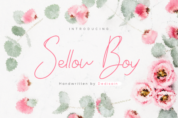 Sellow Boy Script Handwritten Font for Romantic Designs